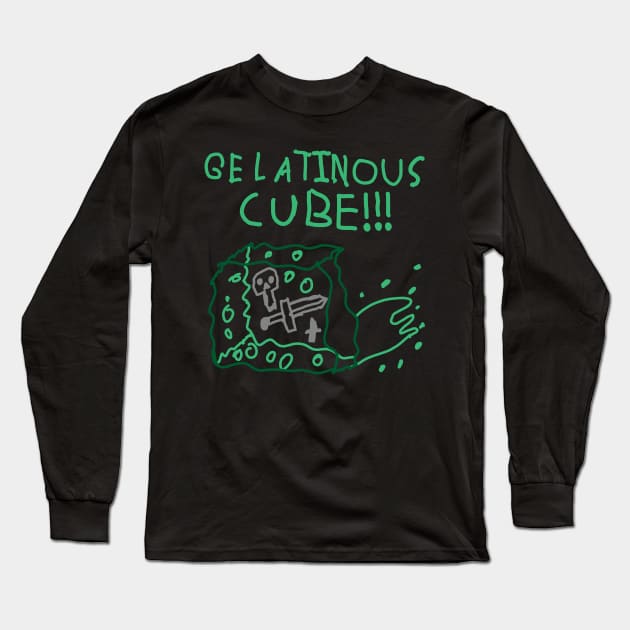 GELATINOUS CUBE !!! Long Sleeve T-Shirt by Monsterest